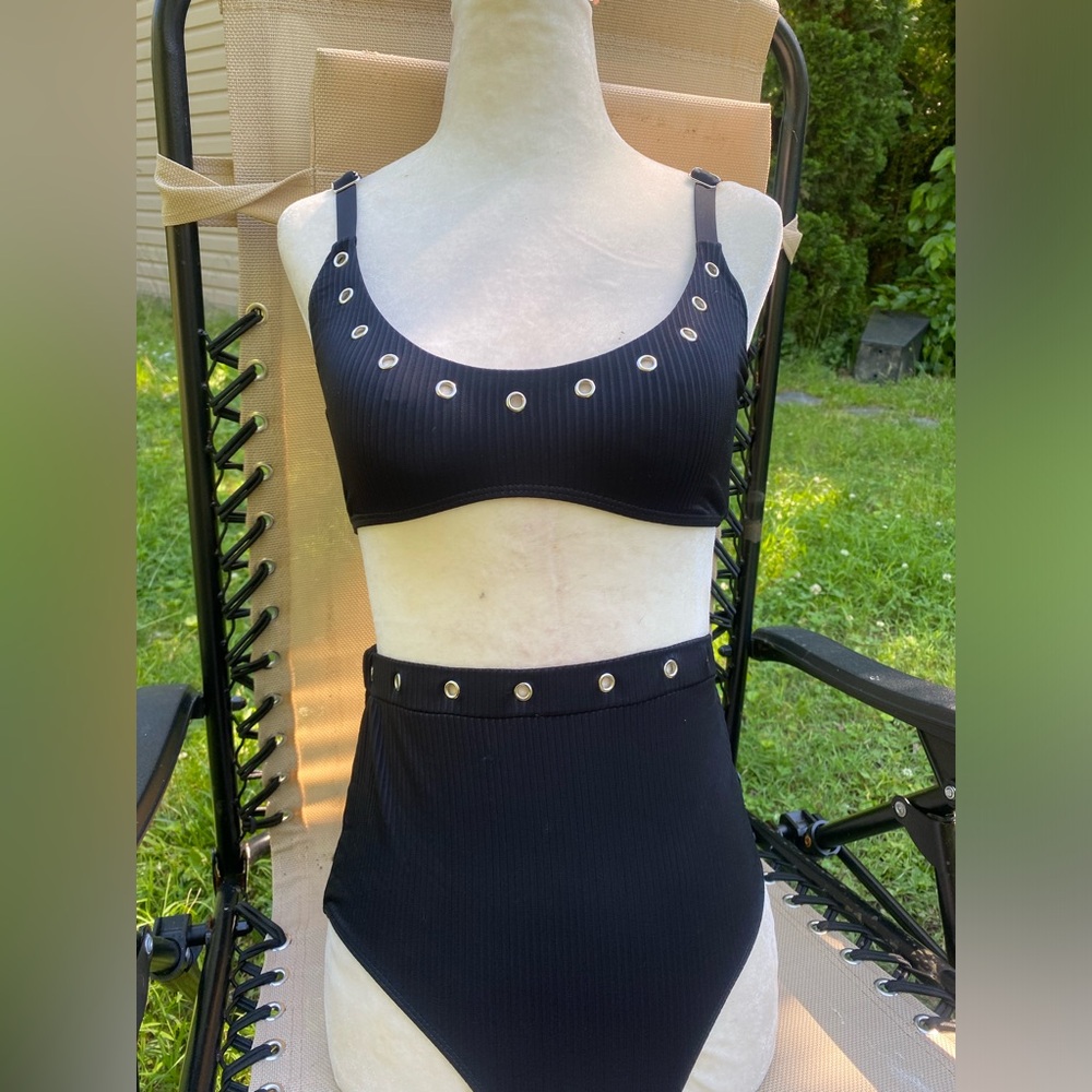 YMI Eyelet high waisted two piece